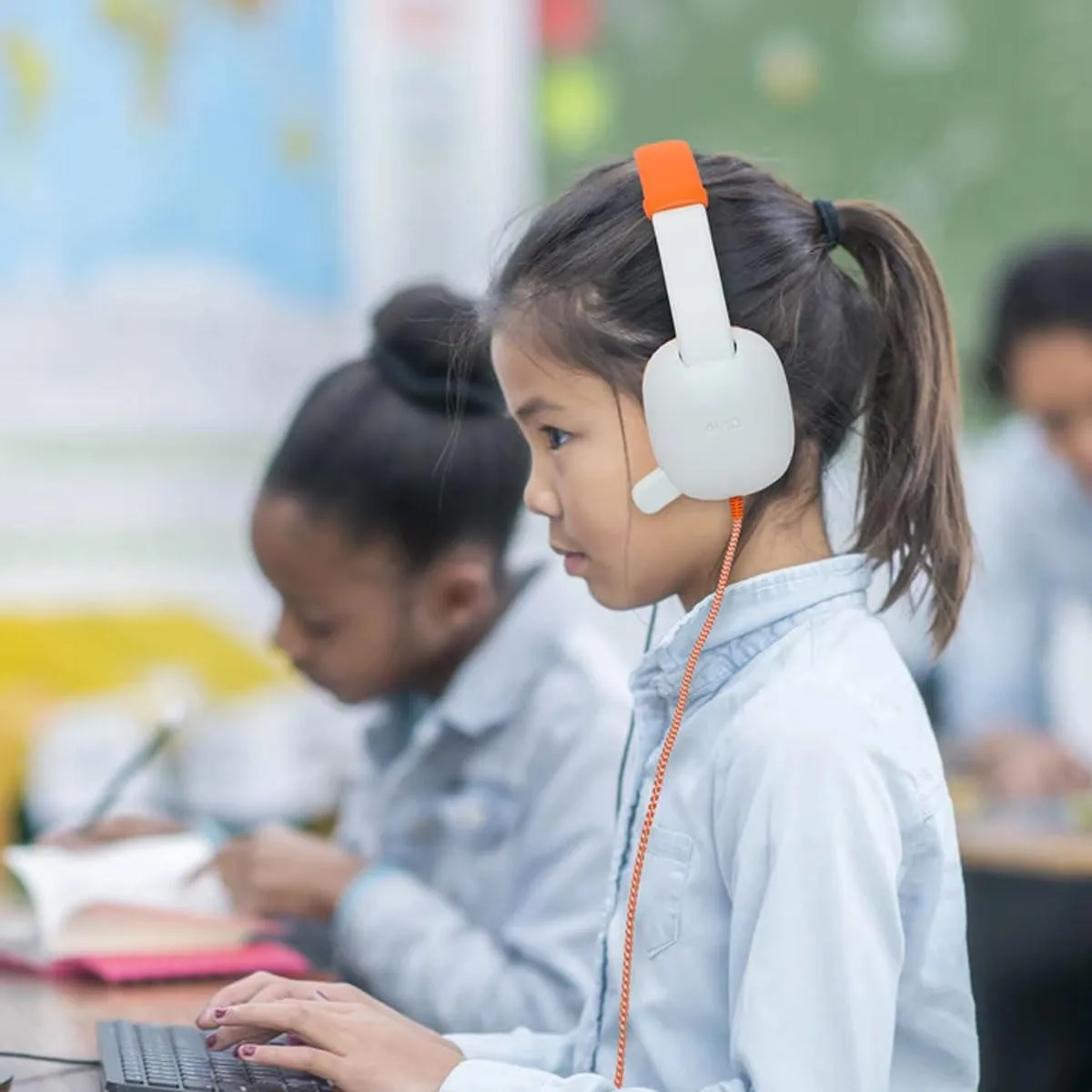 AVID AP-400 WonderEars Kids Classroom Headset with Microphone, TRRS
