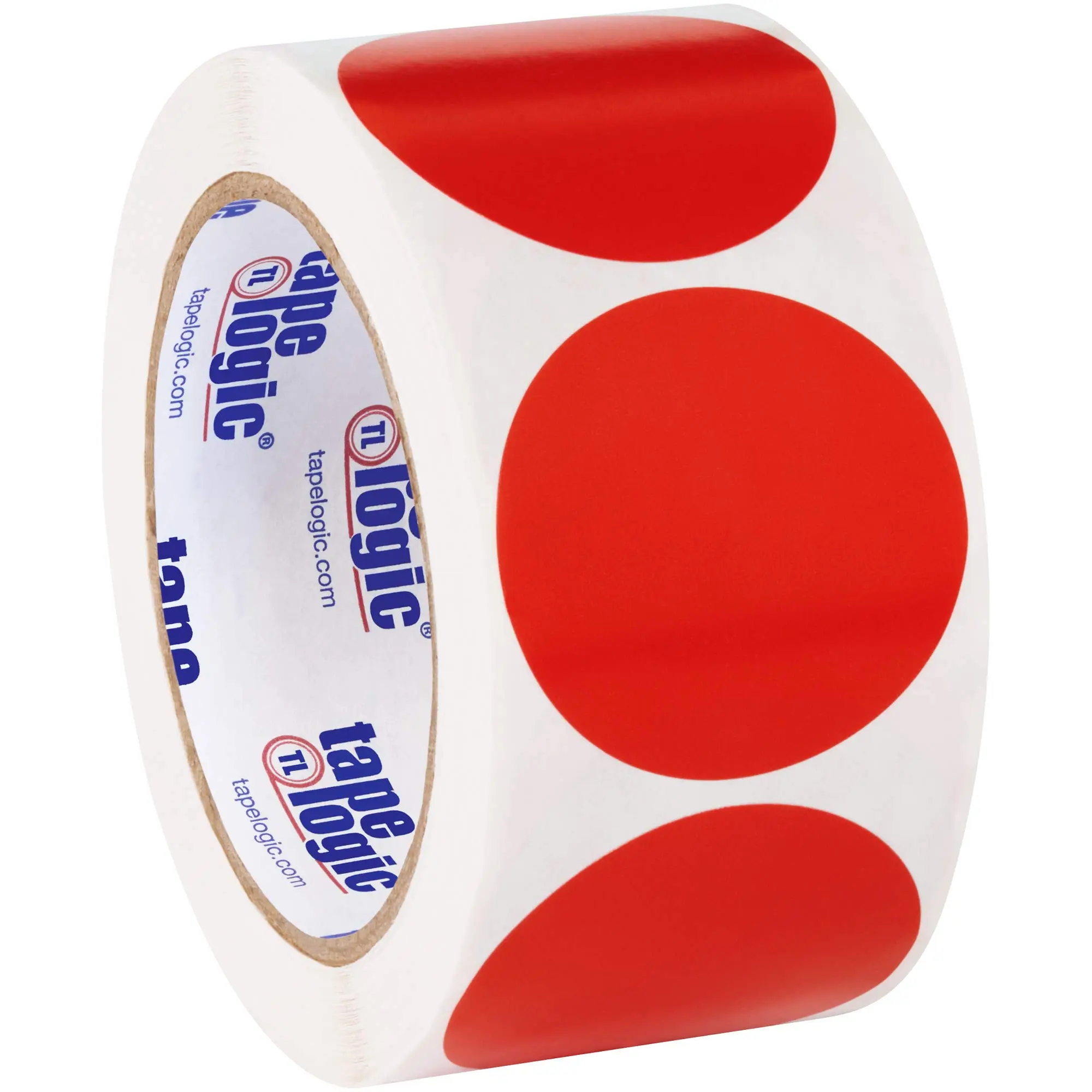 Aviditi Circle Inventory Color Coded Label, 2" Diameter, Red, Roll of 500 (DL613A)