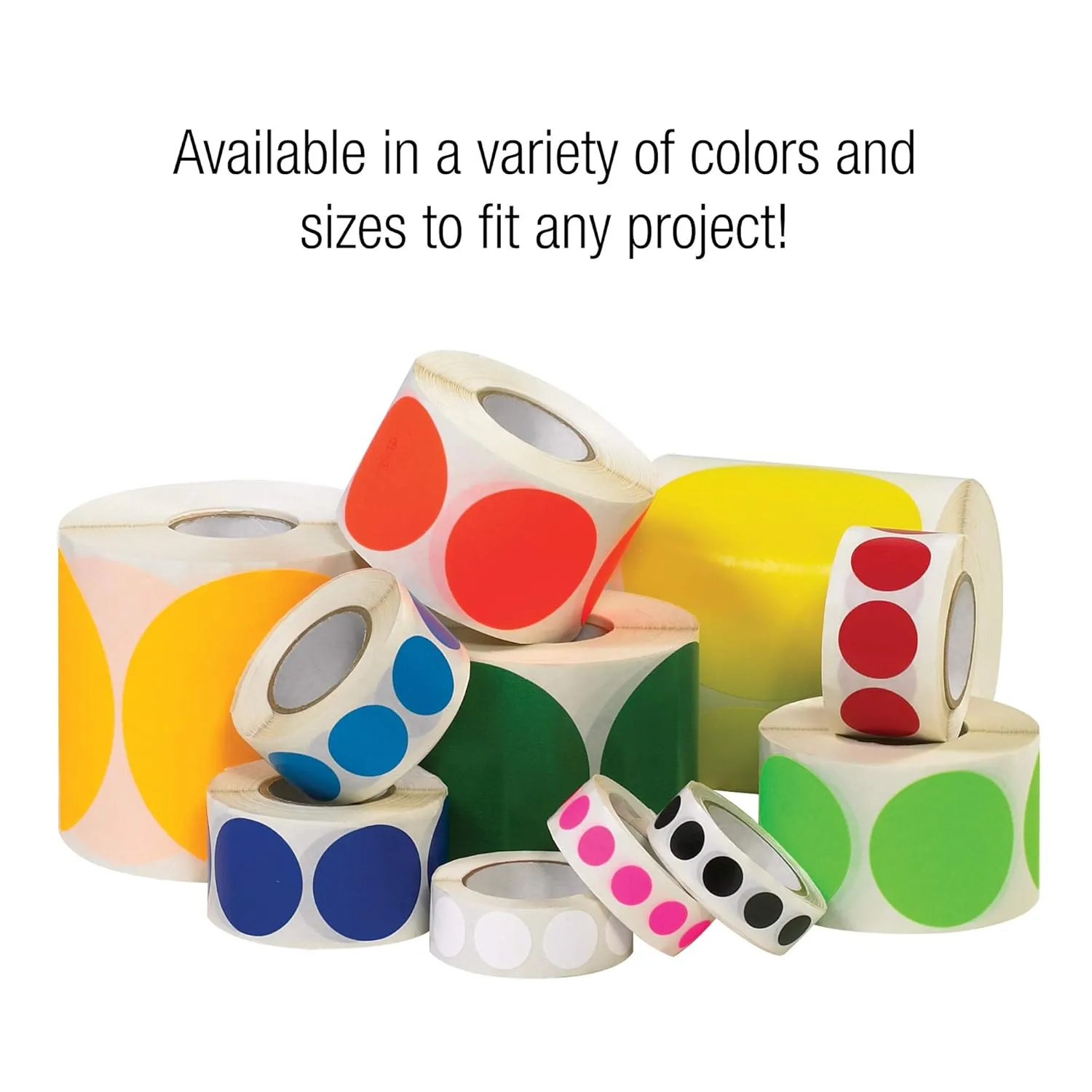 Aviditi Circle Inventory Color Coded Label, 2" Diameter, Red, Roll of 500 (DL613A)