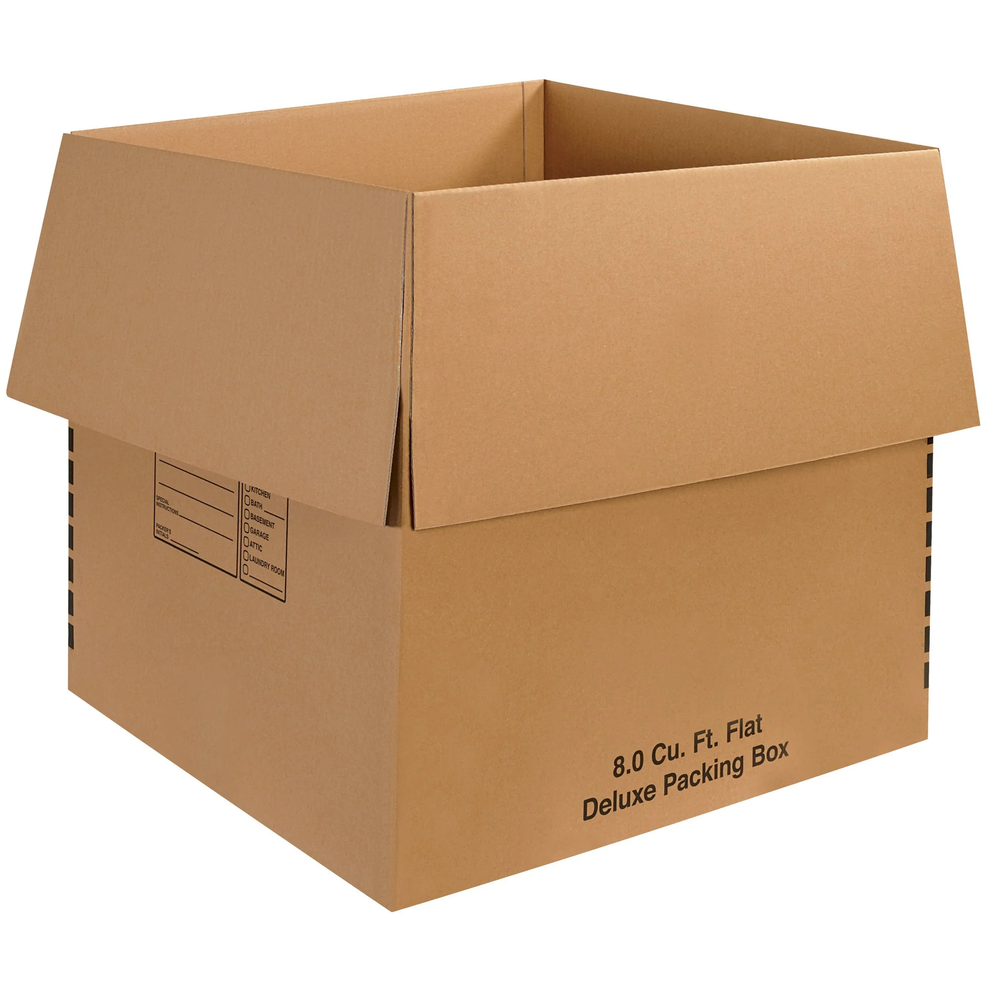 Aviditi Single-Wall Deluxe Corrugated Packing Box, 24" L x 24" W x 24" H, Kraft, Bundle of 10 (242424DPB) Deluxe Packing