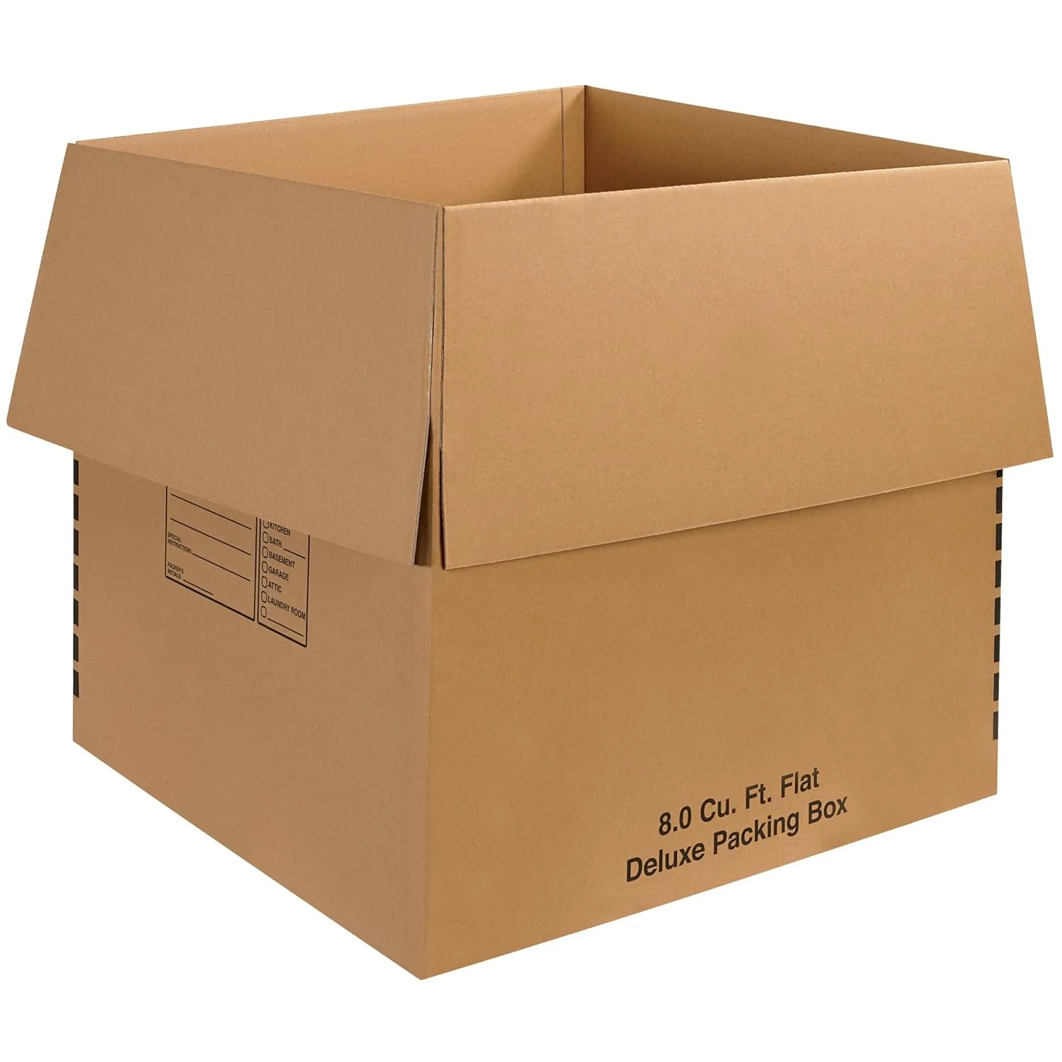 Aviditi Single-Wall Deluxe Corrugated Packing Box, 24" L x 24" W x 24" H, Kraft, Bundle of 10 (242424DPB) Deluxe Packing