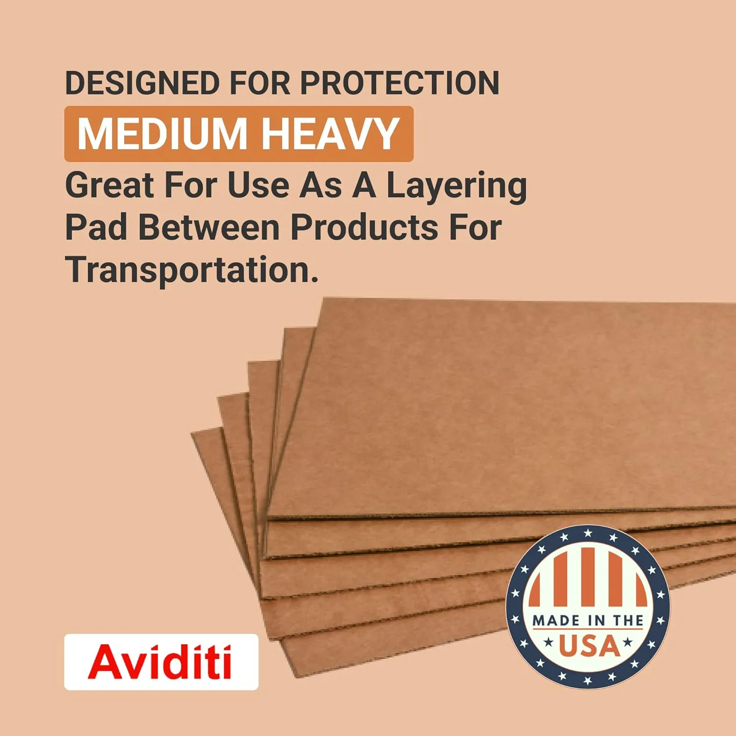AVIDITI Corrugated Cardboard Sheets 24" x 60" (5 Pack) Large Card Board for Layer Separation Packaging Mailing Shipping