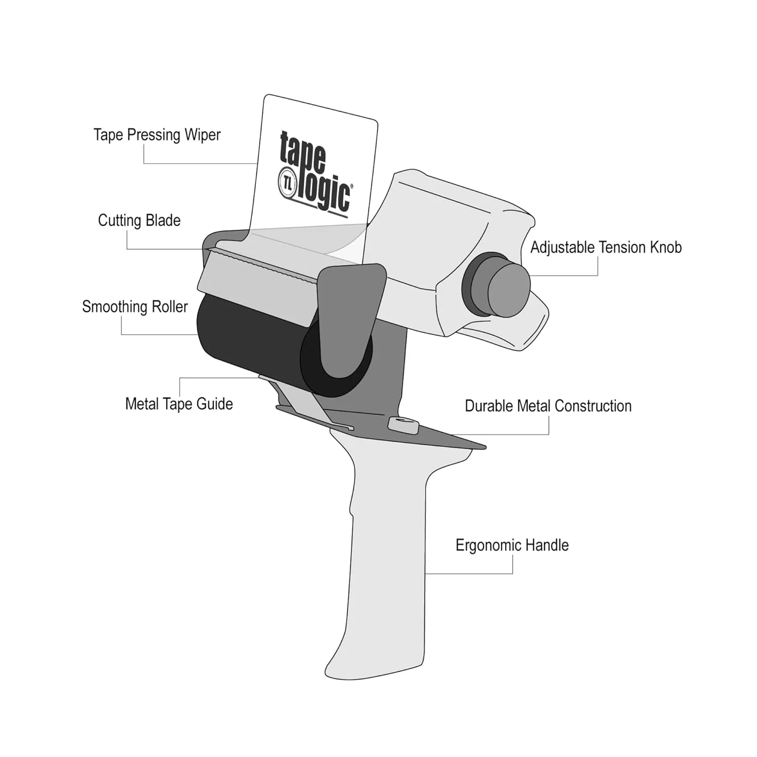 Aviditi Tape Logic 2 Inch Top Gun Packing Tape Dispenser Gun, for Packing, Shipping