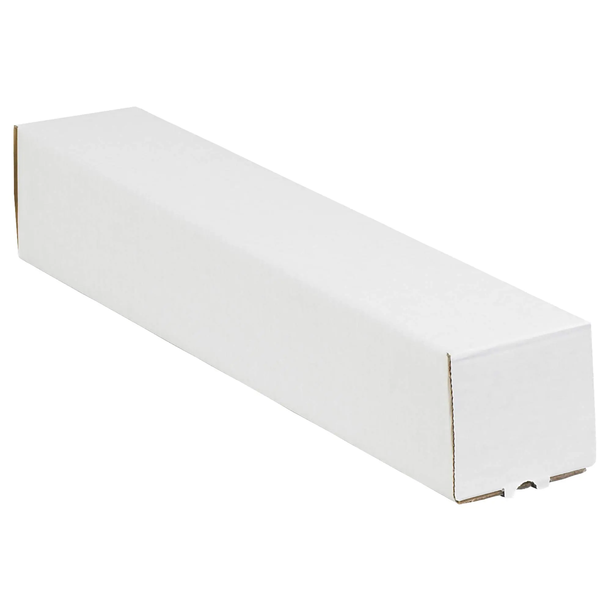 Aviditi Square Corrugated Cardboard Mailing Tubes, 2" x 2" x 37", White, Pack of 50, for Shipping, Storing, Mailing