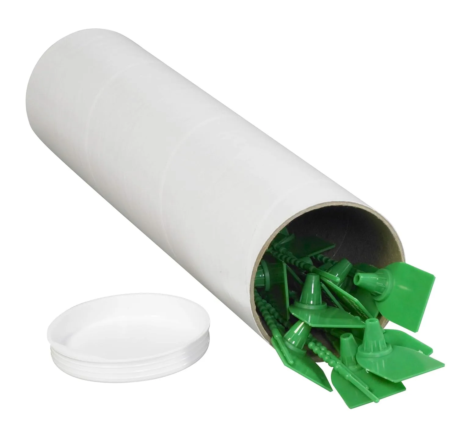 Aviditi White Mailing Tubes with Caps, 3" x 26", Pack of 24, for Shipping, Storing, Mailing, and Protecting Documents
