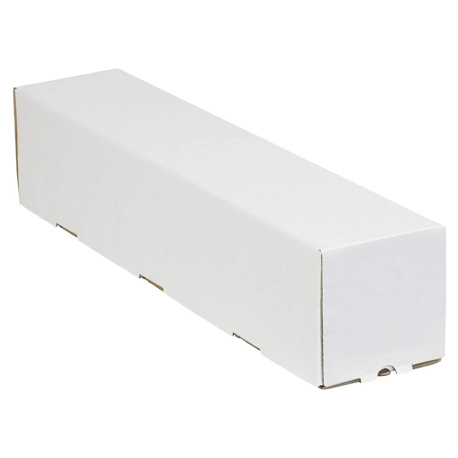 Aviditi Square Corrugated Cardboard Mailing Tubes, 5" x 5" x 12", White, Pack of 25, for Shipping, Storing, Mailing