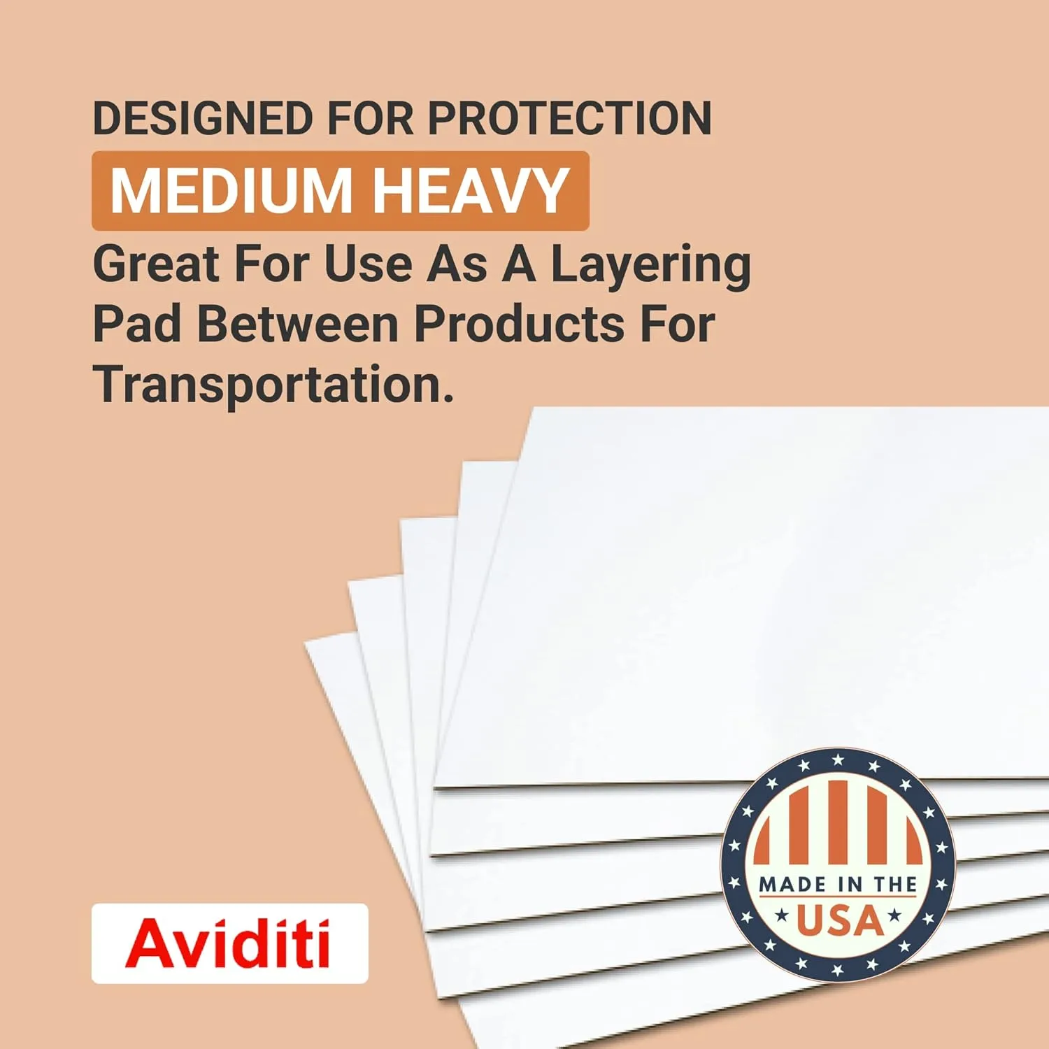 AVIDITI Corrugated Cardboard Sheets 24" x 36" (5 Pack) Large Card Board for Layer Separation Packaging Mailing Shipping