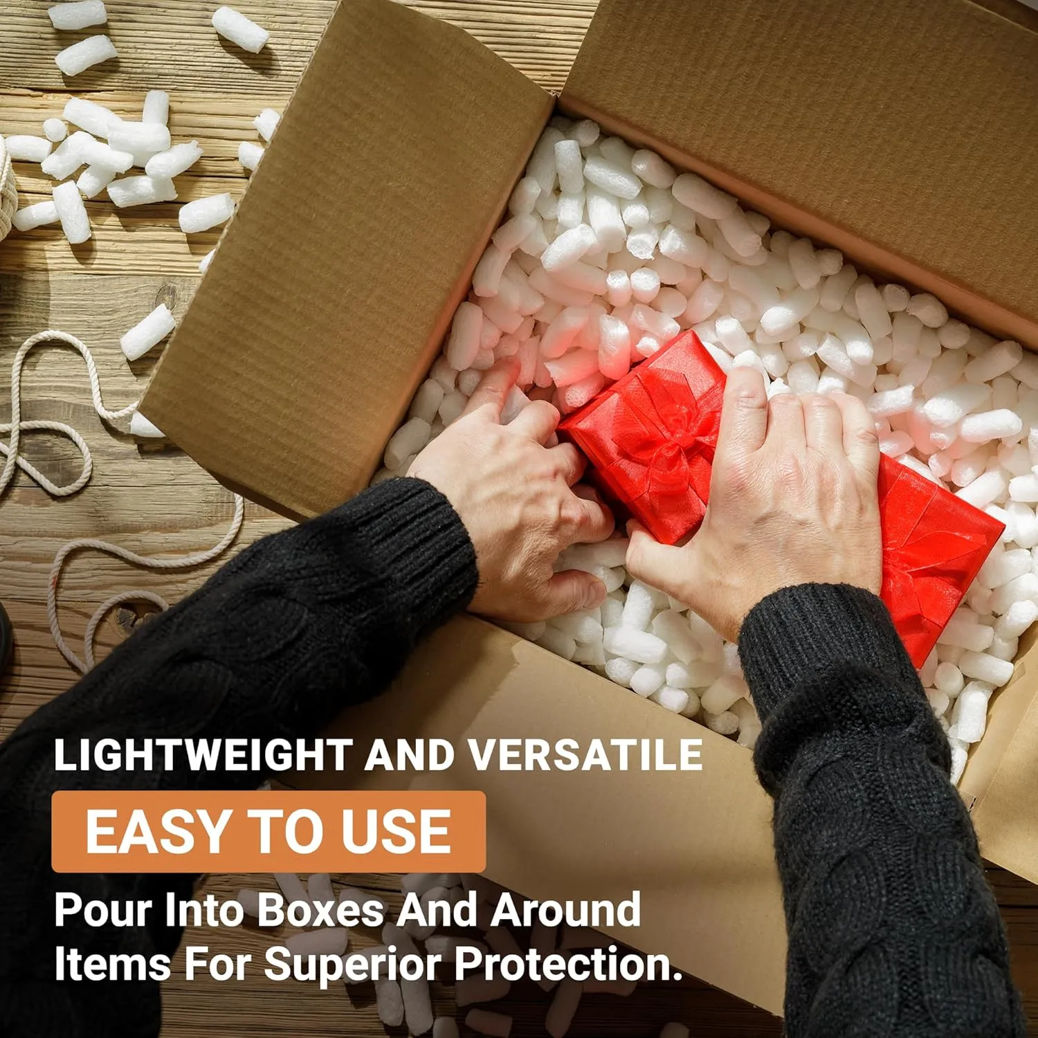 AVIDITI White Styrofoam Packing Peanuts (7 Cubic Feet) | Bulk Loose Fill Packing Peanuts For Shipping, Moving