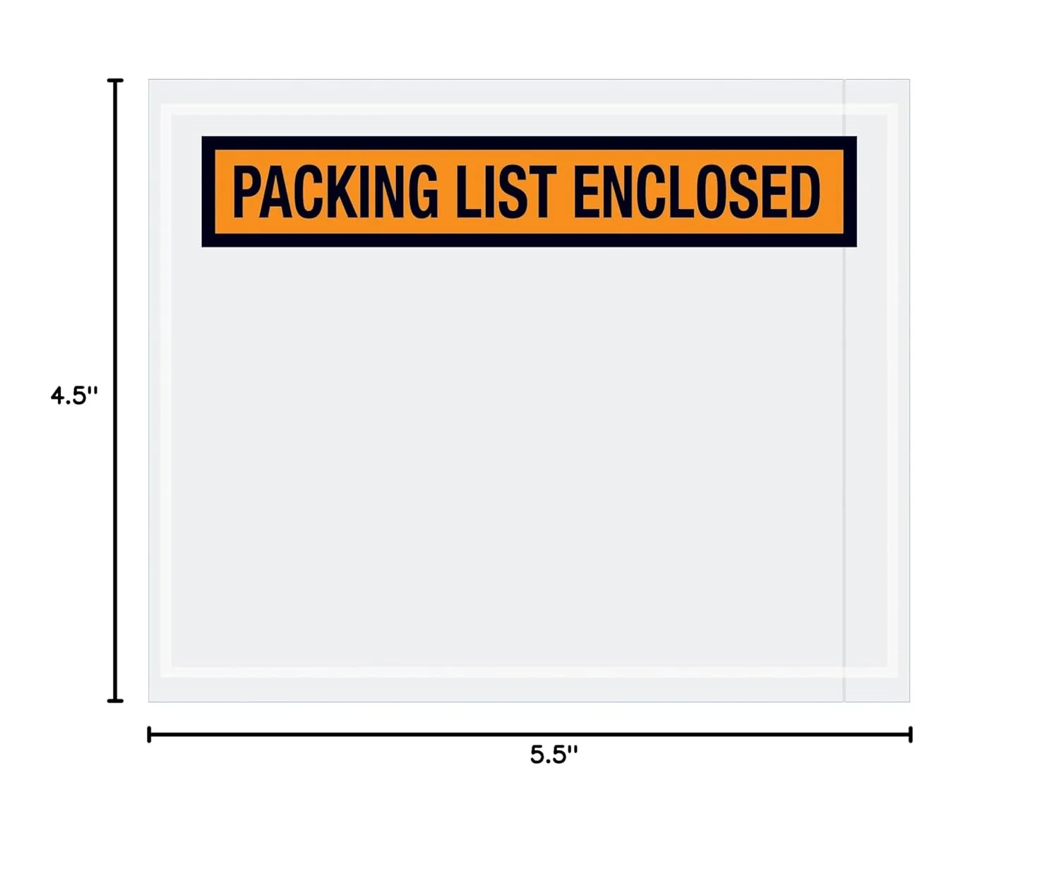 Aviditi PL12 Pre-Printed Envelope, Packing List Enclosed, 5-1/2 Length x 4-1/2 Width x 2 mil Thick