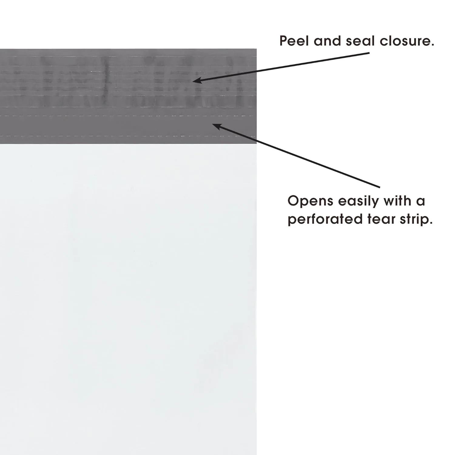 Aviditi Poly Mailer Envelopes, 7 1/2" x 10 1/2", White, Self-Seal with Tear Strip, Waterproof and Puncture Resistant