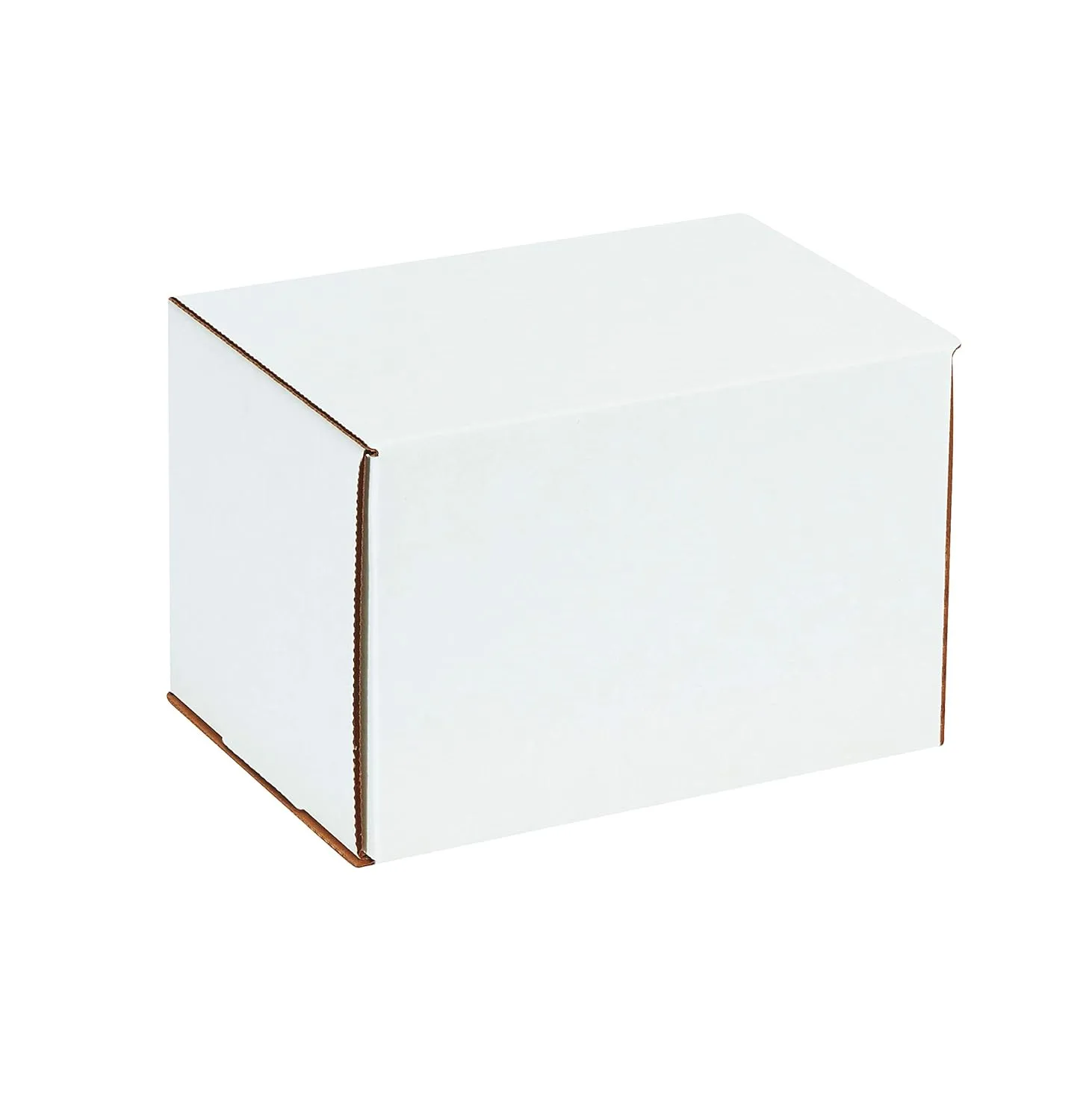 Aviditi White Corrugated Outside Tuck Mailing Boxes, 7 5/8" x 5 7/16" x 3 9/16", Pack of 25, Crush-Proof, For Shipping