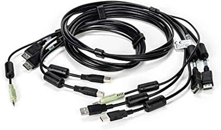 Vertiv Avocent Dual USB Keyboard and Mouse, Dual DisplayPort and Audio Cable, 6 ft. - CBL0108