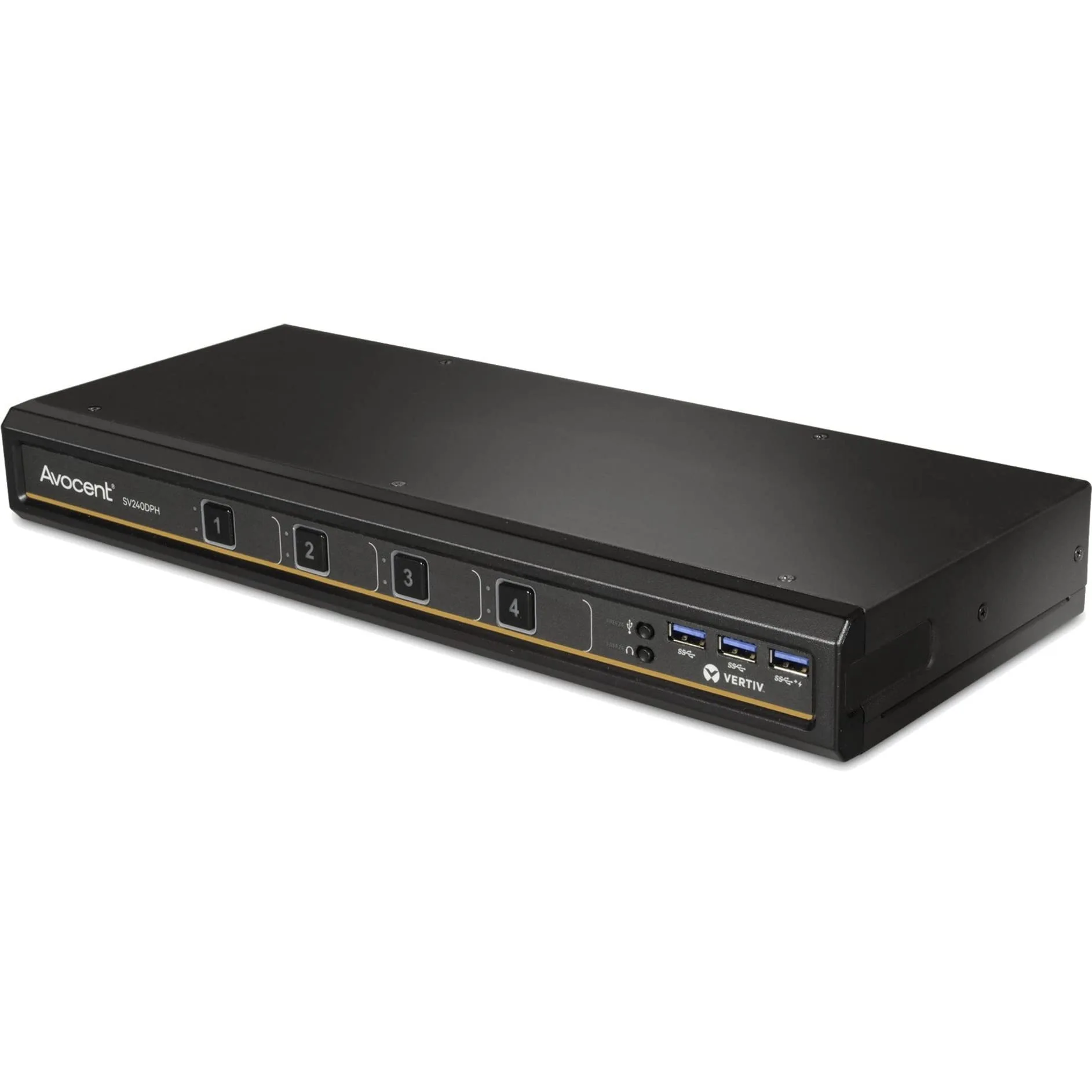 Vertiv Avocent SV240DPH-400 4-Port DP/HDMI KVM Switch, Single Head