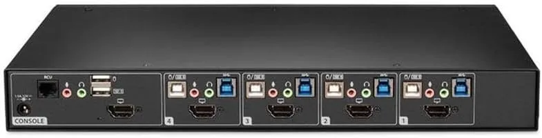 Vertiv Avocent SV240DPH-400 4-Port DP/HDMI KVM Switch, Single Head