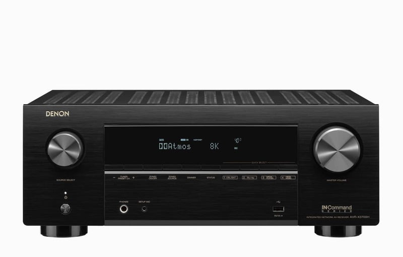 Denon AVR-X3700H 8K Ultra HD 9.2 Channel (105Watt X 9) AV Receiver 2020 Model - 3D Audio & Video with IMAX Enhanced, Built for Gaming, Music Streaming, Alexa + HEOS Denon AVR-X3700H 8K Ultra HD 9.2 Channel (105Watt X 9) AV Receiver 2020 Model - 3D Audio & Video with IMAX Enhanced, Built for Gaming, Music Streaming, Alexa + HEOS