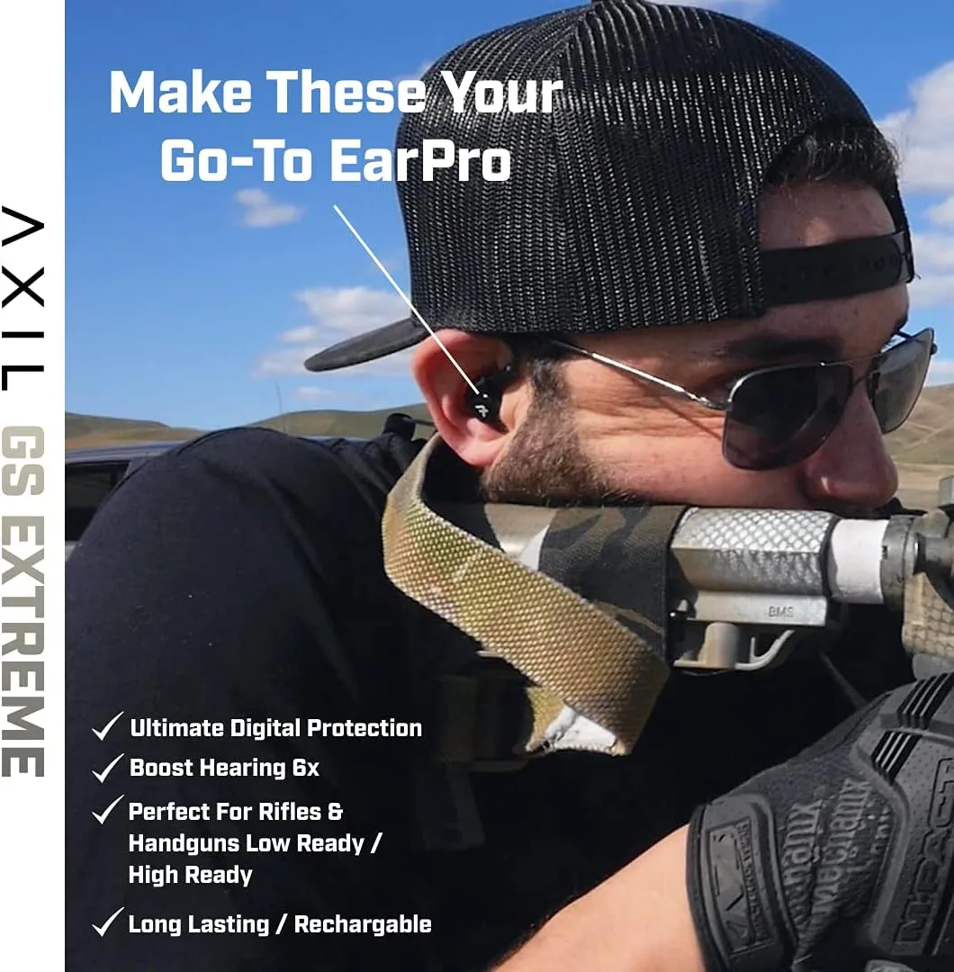 Axil GS Extreme 2.0 Wireless Tactical Earbuds Black