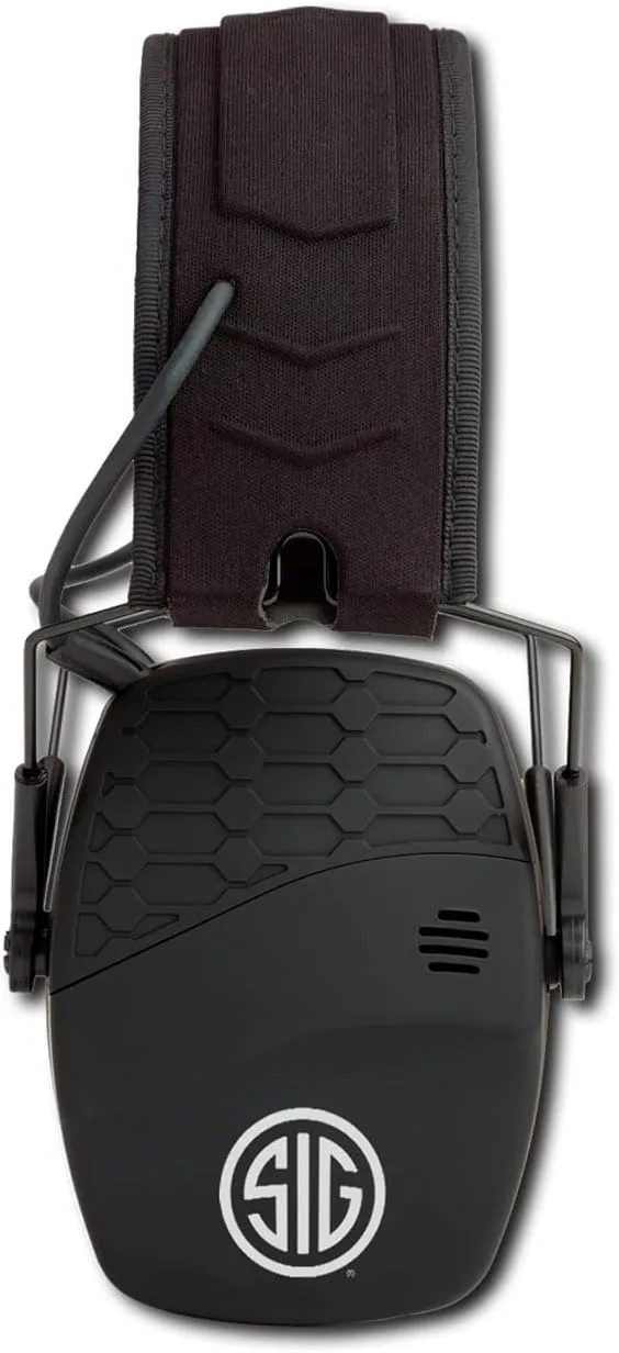 AXIL x SIG SAUER TRACKR Blu Electronic Ear Muffs | 27dB SNR / 21dB NRR Compact Lightweight Water-Resistant Tactical Shooting