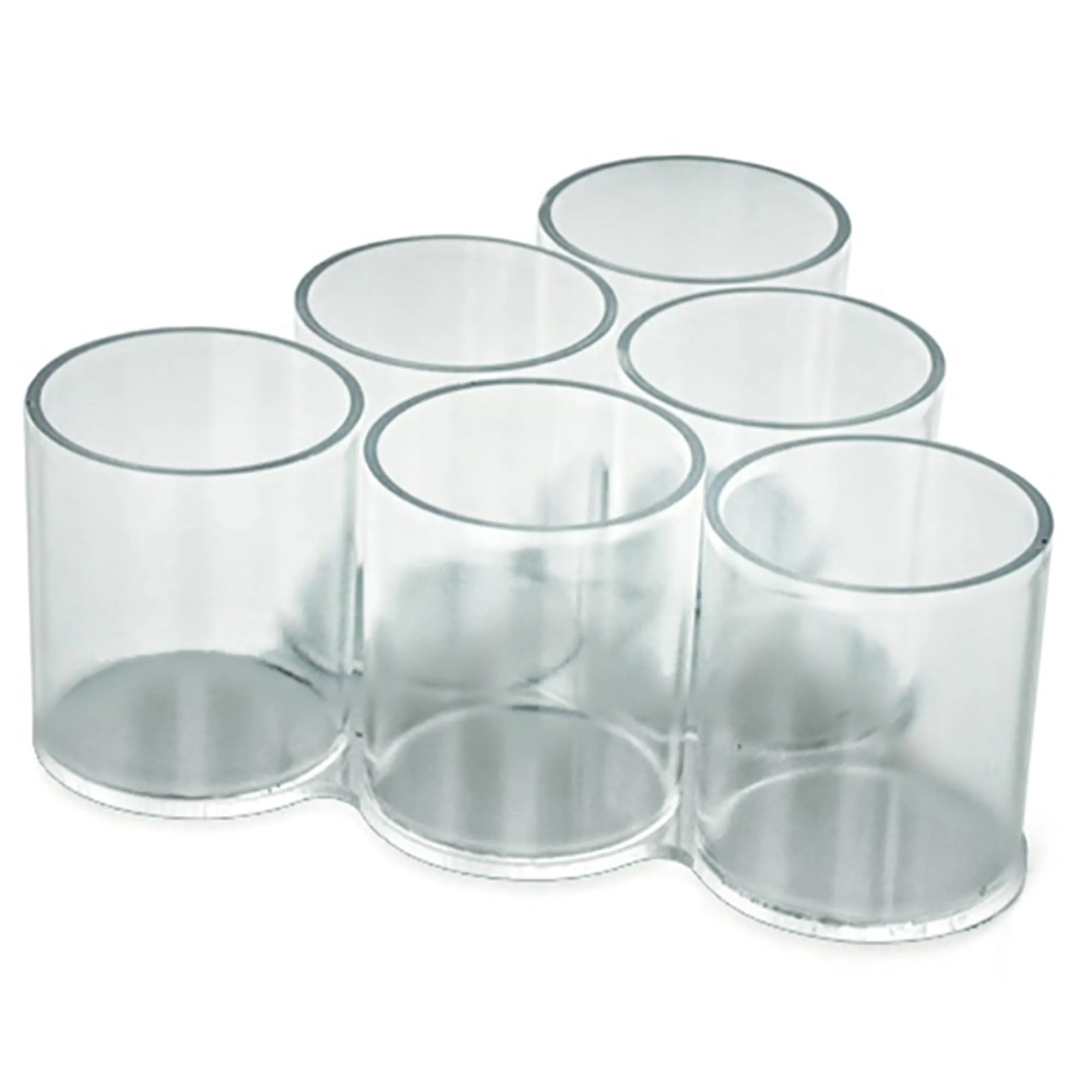 Azar Displays 225594 6-Cup Triangular Display, 6.75 x 6.75 x 2.5 inches, Clear
