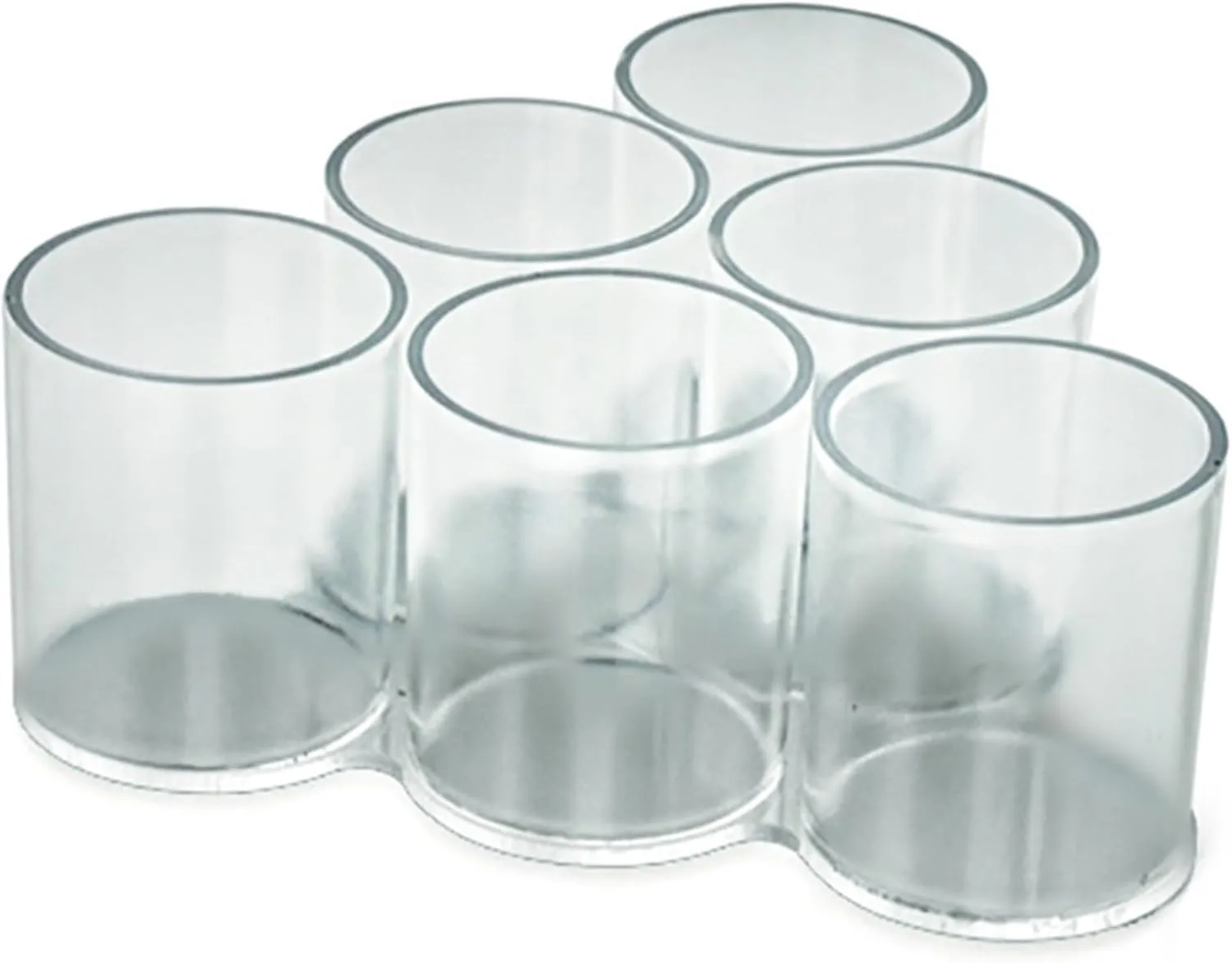 Azar Displays 225594 6-Cup Triangular Display, 6.75 x 6.75 x 2.5 inches, Clear