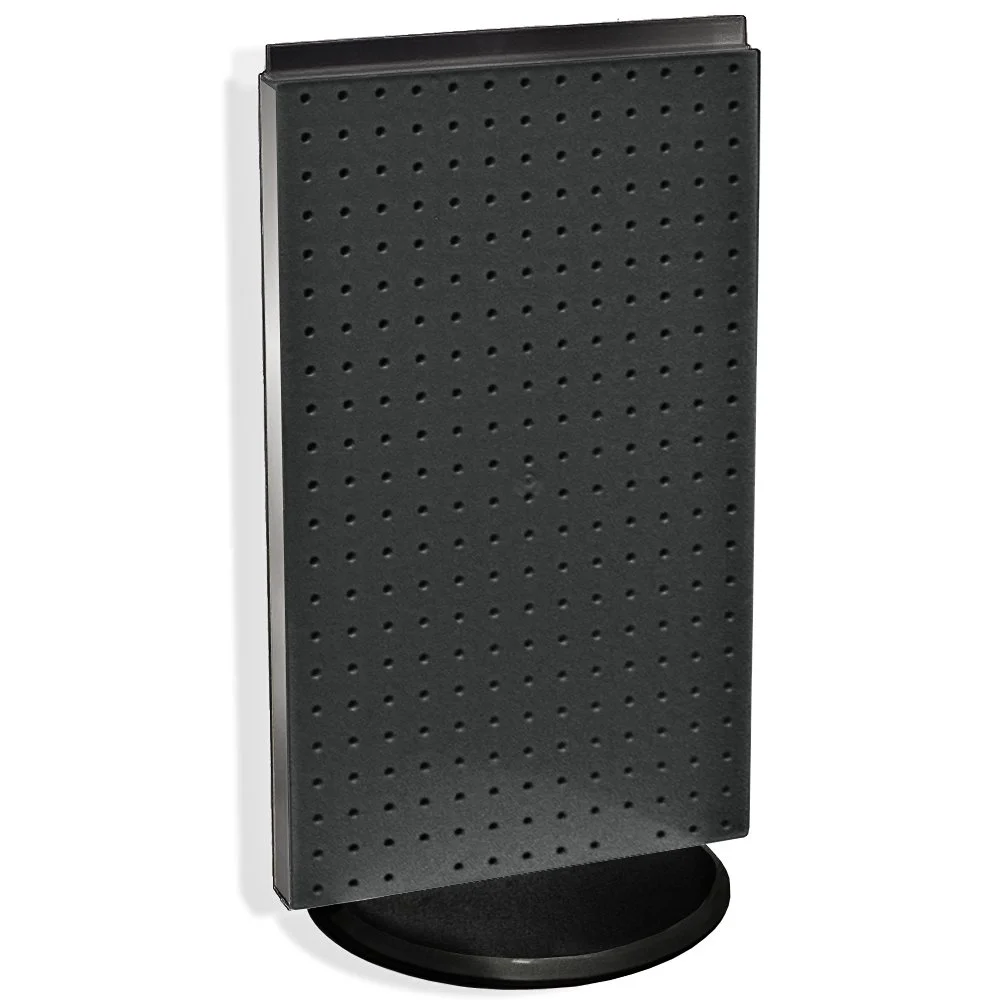Azar 700513-BLK Pegboard Two-Sided Counter Display, Translucent Pegboard, BLACK