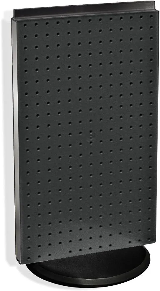 Azar 700513-BLK Pegboard Two-Sided Counter Display, Translucent Pegboard, BLACK