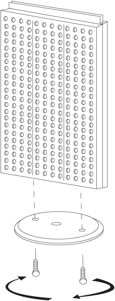 Azar 700513-BLK Pegboard Two-Sided Counter Display, Translucent Pegboard, BLACK