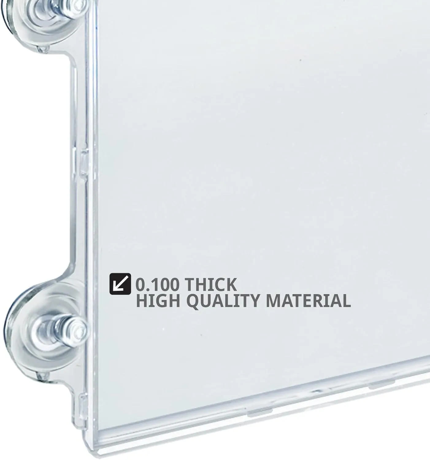 Azar Displays Vertical/Horizontal Sign Frames with Suction Cups, 8 1/2inx11in, Clear, Pack of 2