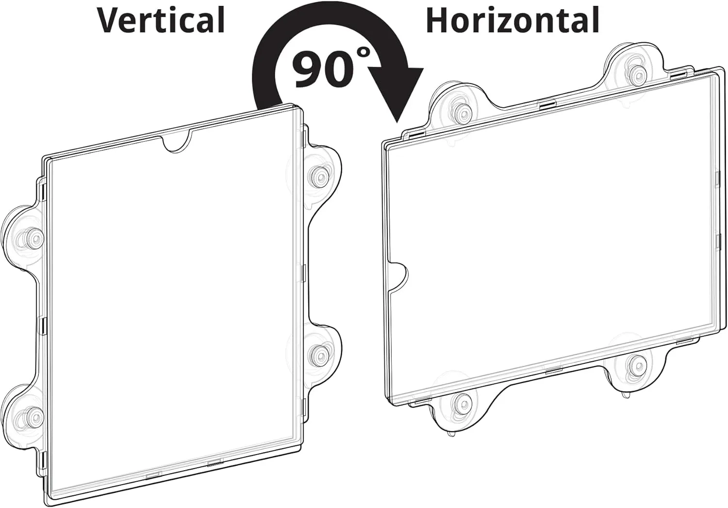Azar Displays Vertical/Horizontal Sign Frames with Suction Cups, 8 1/2inx11in, Clear, Pack of 2