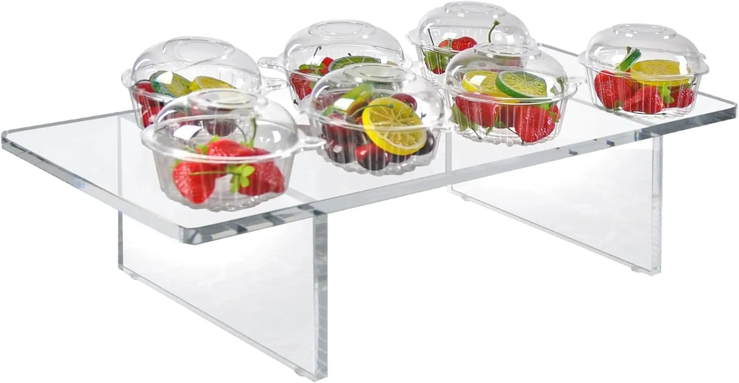 Azar Displays Deluxe Acrylic Monitor Riser Display, Clear