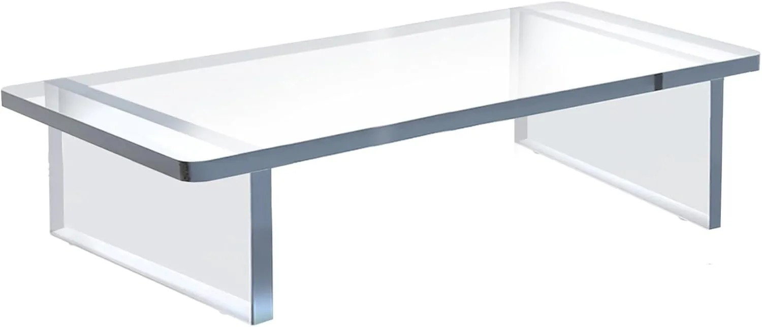 Azar Displays Deluxe Acrylic Monitor Riser Display, Clear