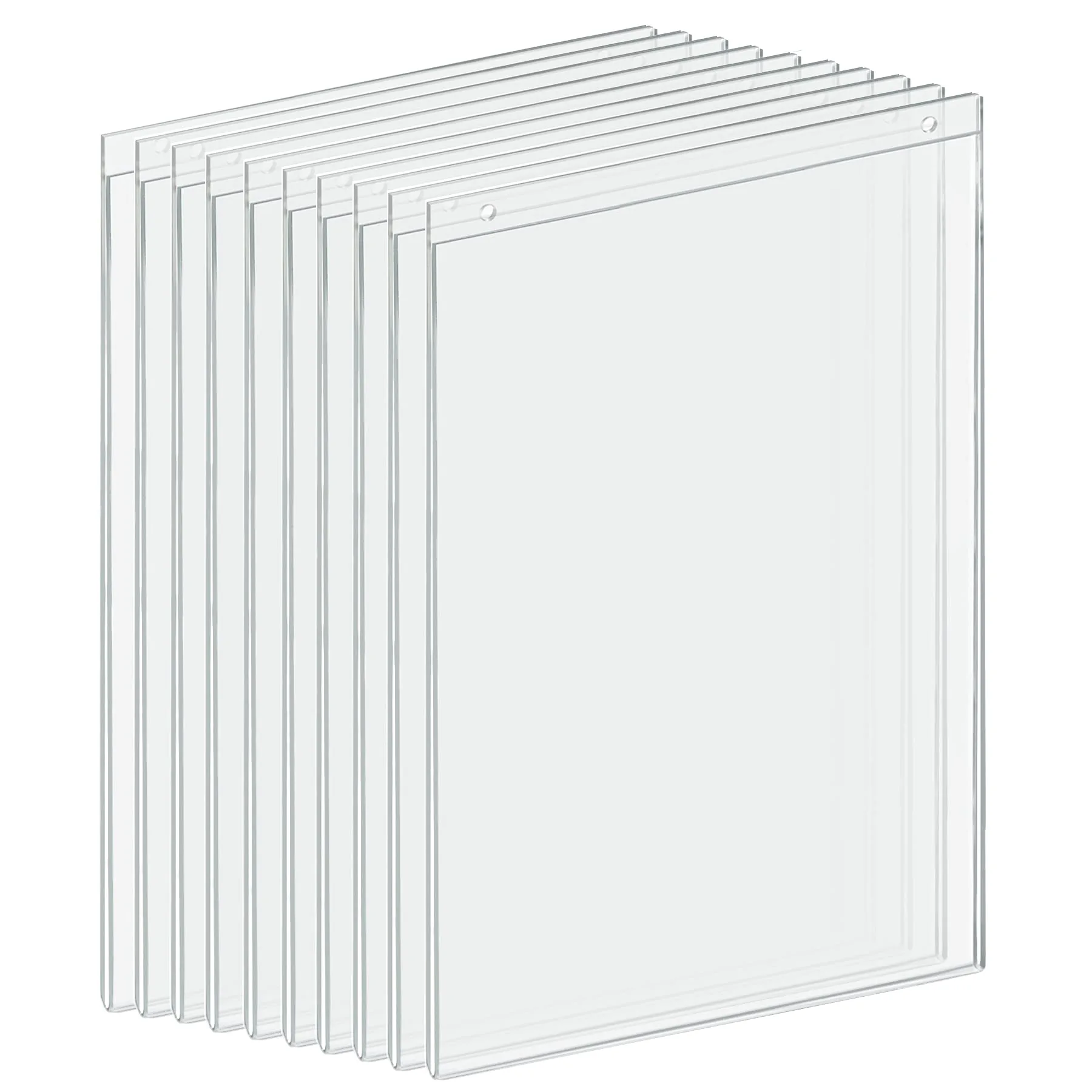AZAR DISPLAYS U-Frame Wall-Mount Acrylic Sign Holders, Clear, Pack Of 10