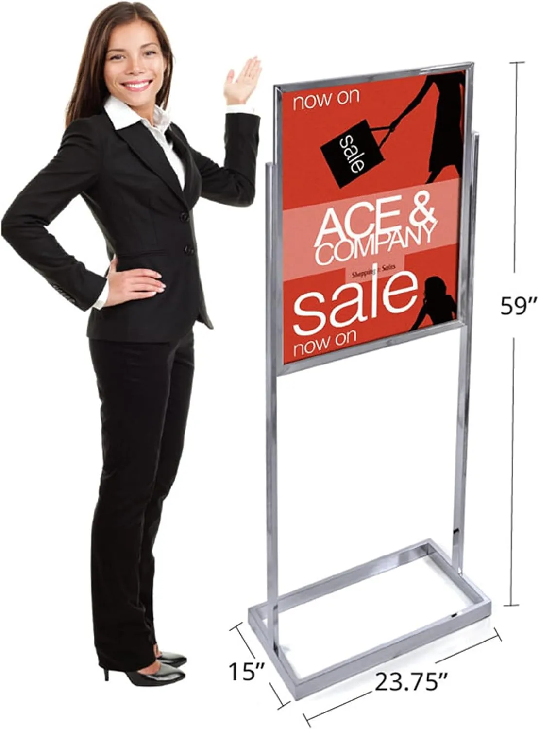 Azar Displays Aluminum Vertical/ Horizontal Snap Frame, 5in x 7in, Silver, 10-Pack