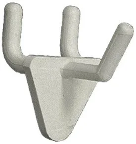 Azar Displays Glass-Filled Nylon Hooks, 1in, White, Pack Of 50 Hooks