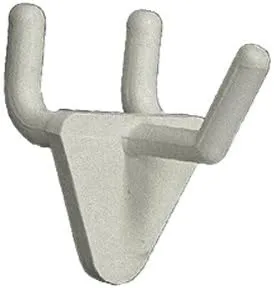 Azar Displays Glass-Filled Nylon Hooks, 1in, White, Pack Of 50 Hooks