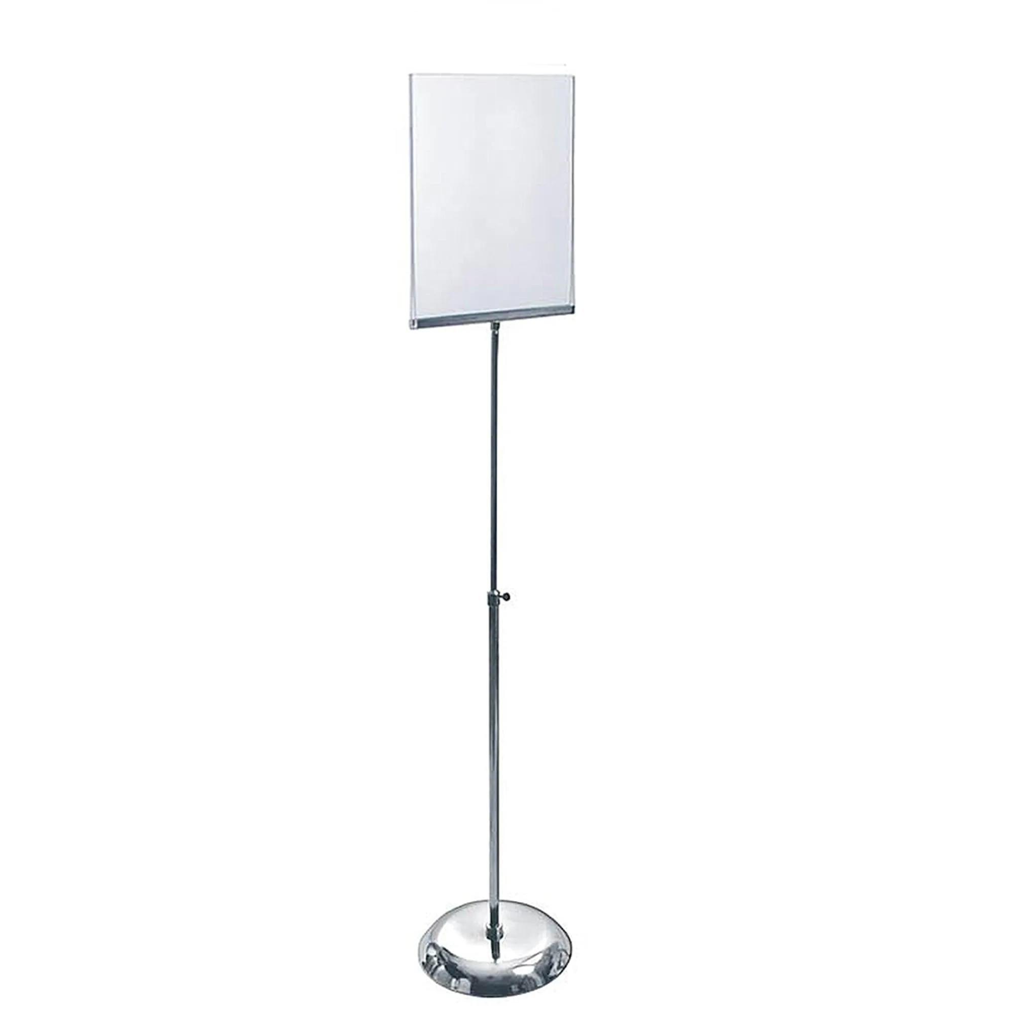 Azar Displays Clear Acrylic Top-Loading Sign Holder with Metal Pedestal Stand
