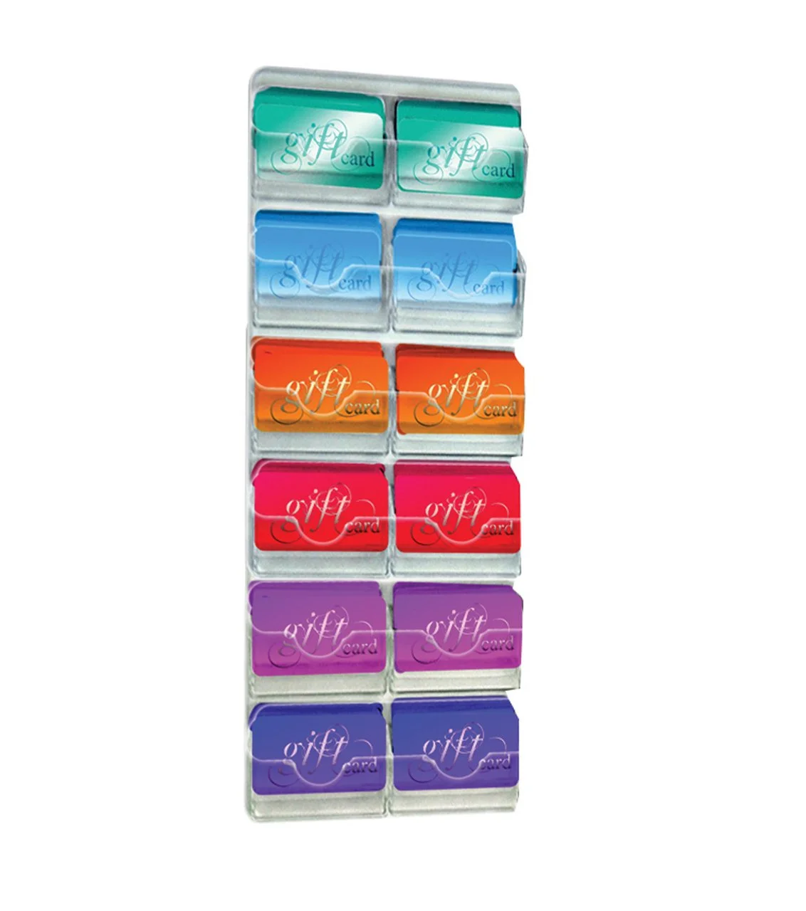 Azar Displays Wall-Mount Business/Gift Card Holders, Clear Acrylic