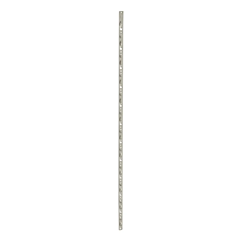 Azar Displays 12-Station Metal Strip Rods With Tie Straps, 28-1/2in x 1/2in, Almond, Pack Of 10 Rods