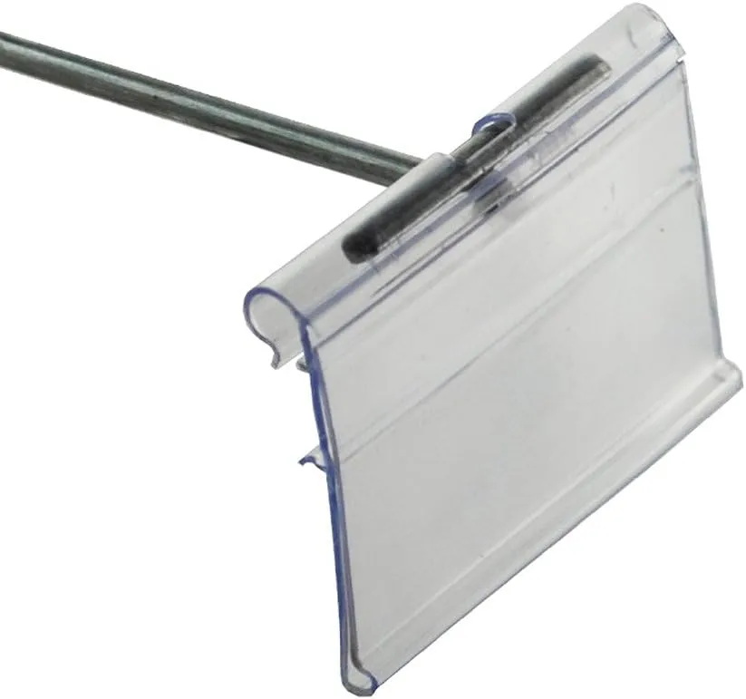 Azar Displays Flip Scan Paper Label Holders, 1-1/2in x 2in, Clear, Pack Of 50 Label Holders