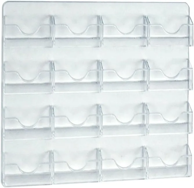 Azar Displays Wall-Mount Business/Gift Card Holders, Clear Acrylic
