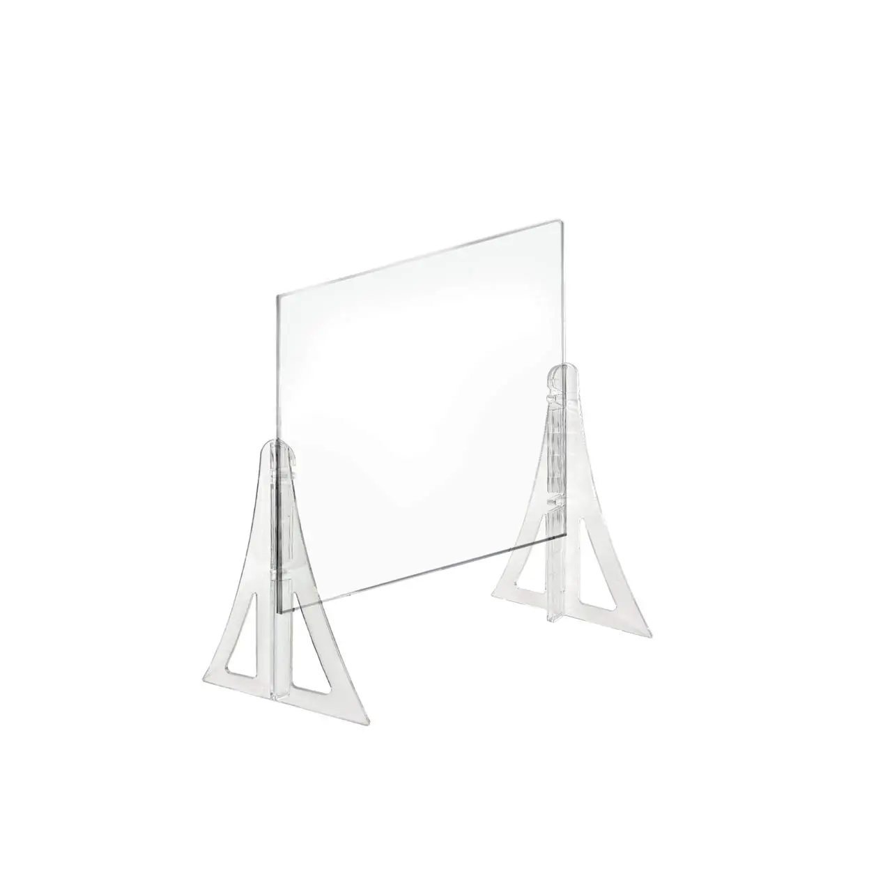 Azar Displays Protective Sneeze Guard for Counter and Desk - Acrylic Plexiglass Barrier (Pack of 2)
