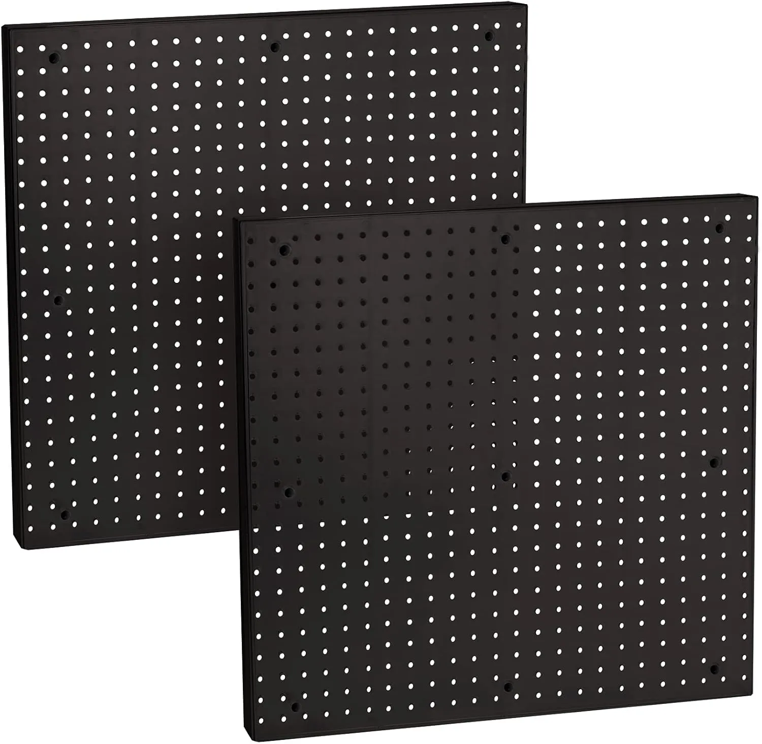 Azar Displays 772424-BLK 24"W x 24"H one-sided Pegboard Panel, 2-Pack- BLACK