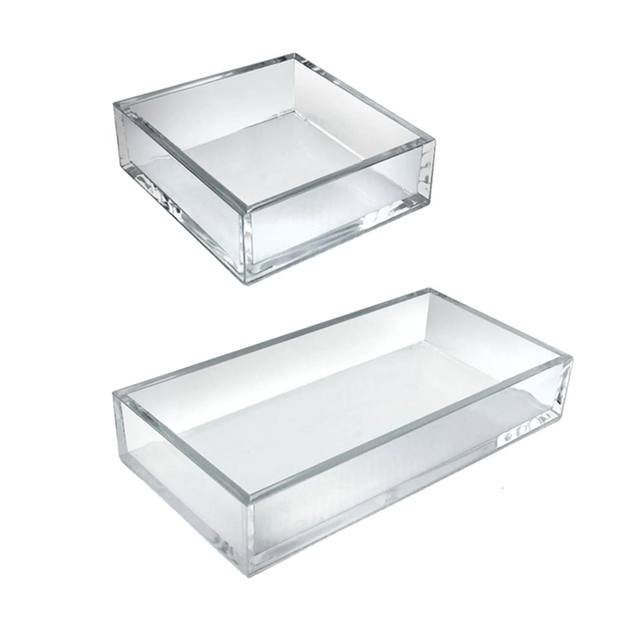 Azar Displays 556224 Deluxe Tray 3 Piece Set with Square Trays and Large Tray