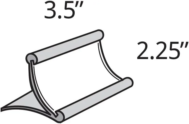 Azar Displays 300884 Curved Metal Frame, 3.5W x 2.25H, Silver