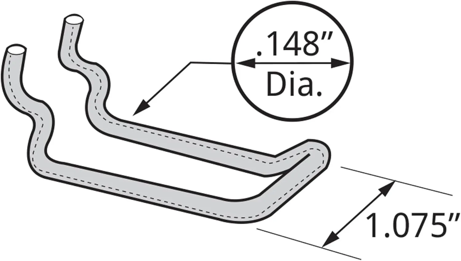AZAR DISPLAYS Galvanized Metal Safety Loop Hooks