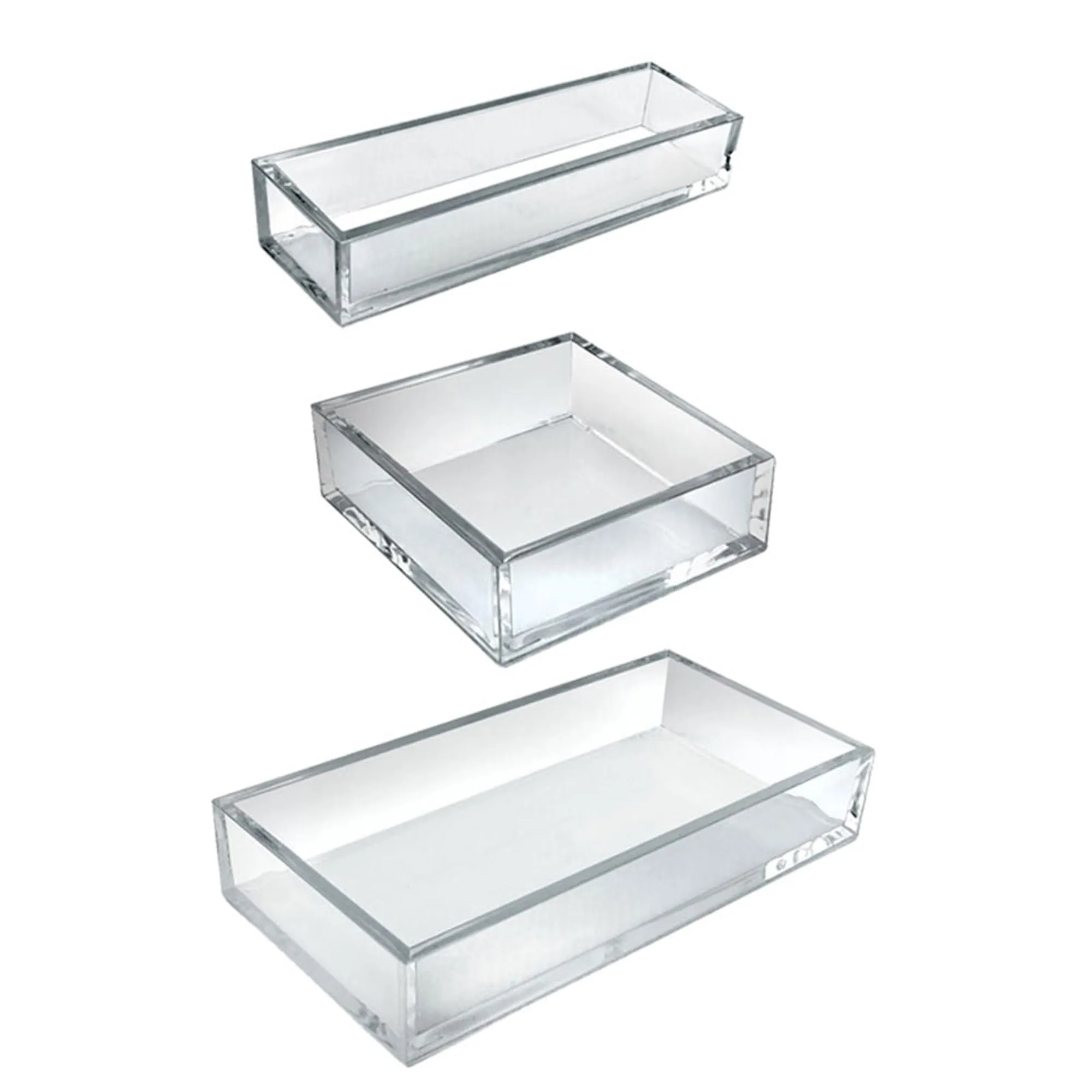 Azar Displays 556226 Deluxe Tray Set - Square Trays, Narrow and Large Tray (5 Piece)