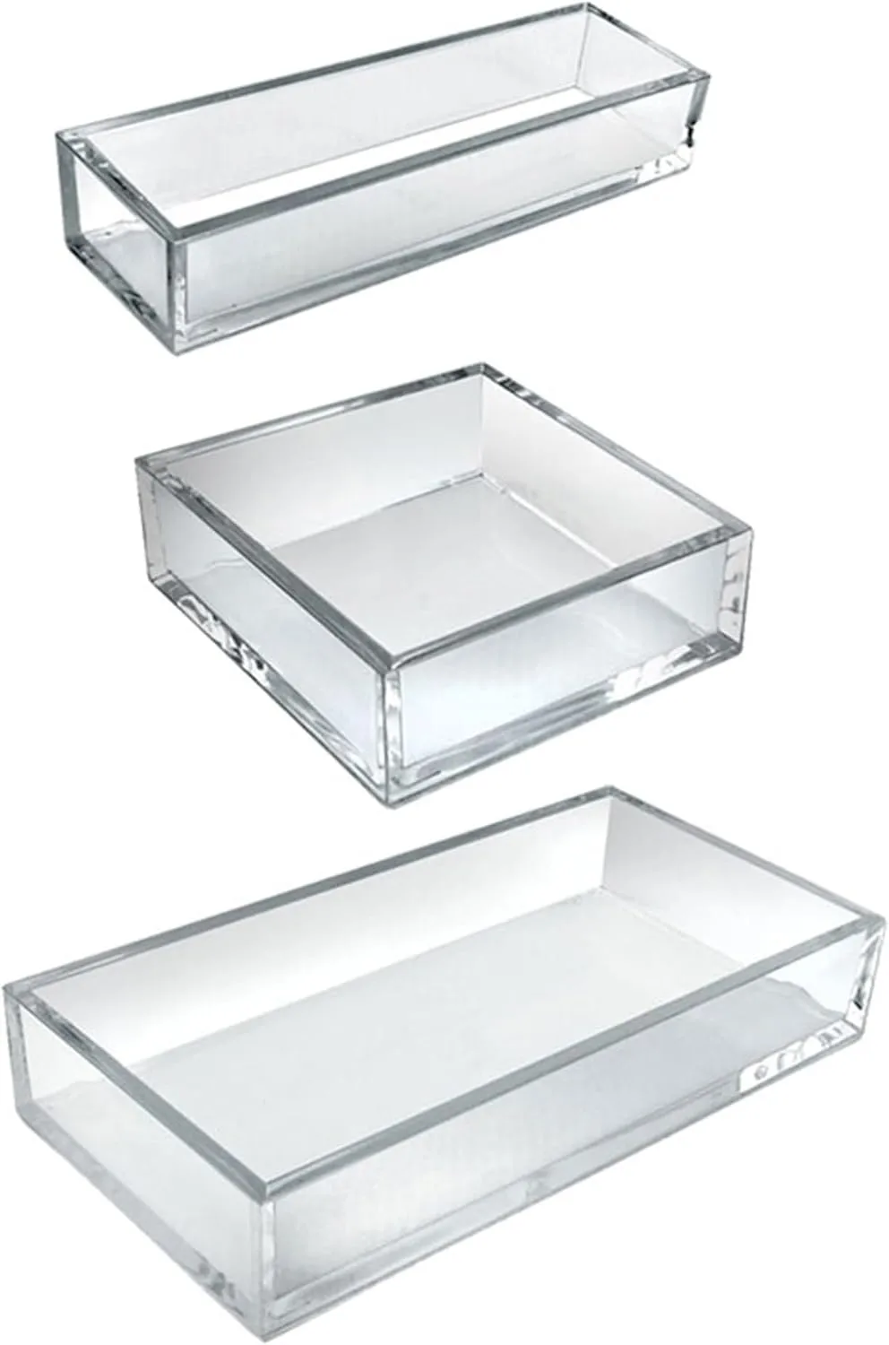 Azar Displays 556226 Deluxe Tray Set - Square Trays, Narrow and Large Tray (5 Piece)