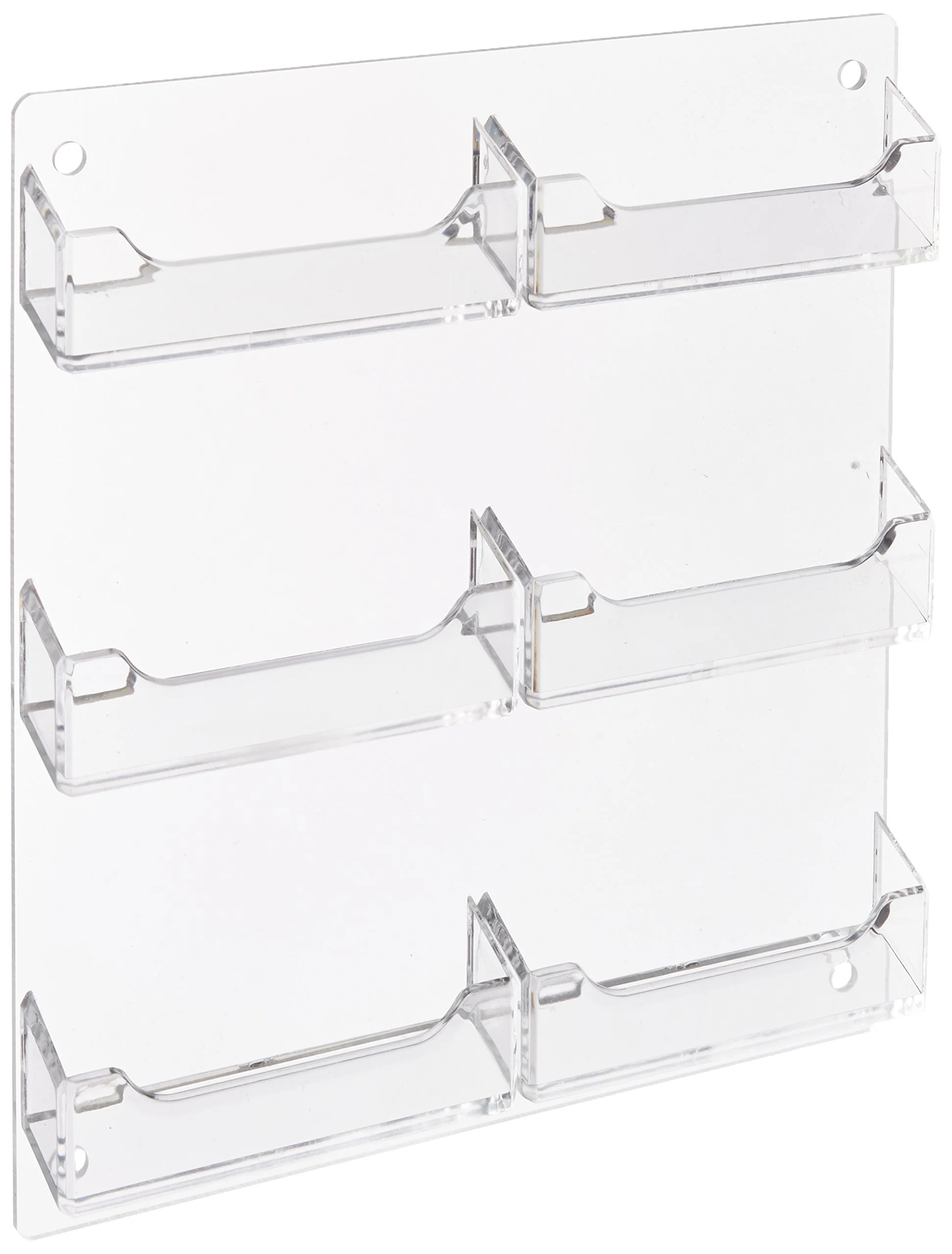 Azar Displays Business And Gift Card Holders, Wall Mount, Clear, Pack Of 2