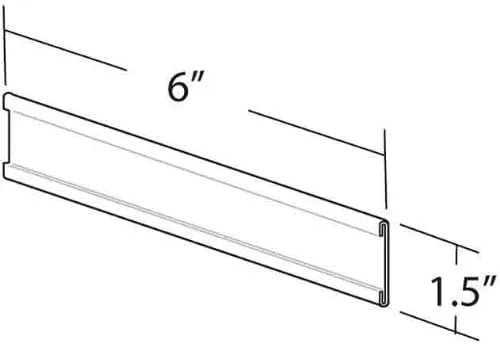 Azar Displays 199604 6-Inch Width by 1.5-Inch Height Adhesive Back Nameplate, 10-Pack