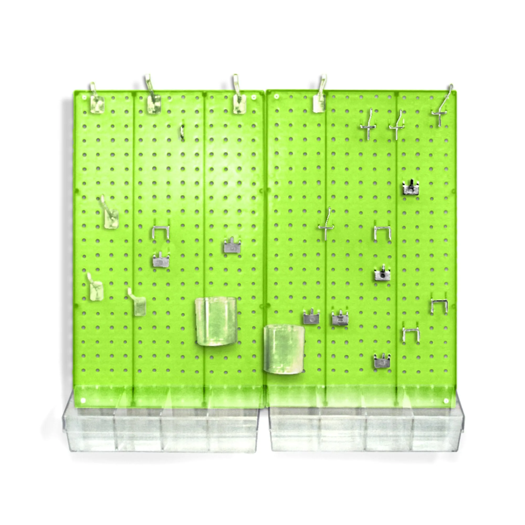 Azar Displays 70-Piece Pegboard Wall Organizer Kit with 13.5" x 22" Panels