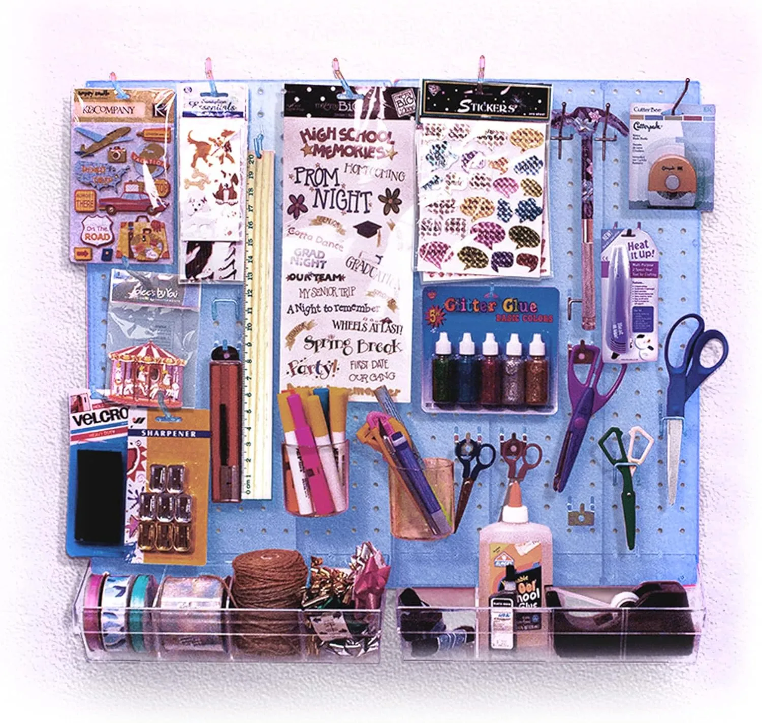 Azar Displays 70-Piece Pegboard Wall Organizer Kit with 13.5" x 22" Panels